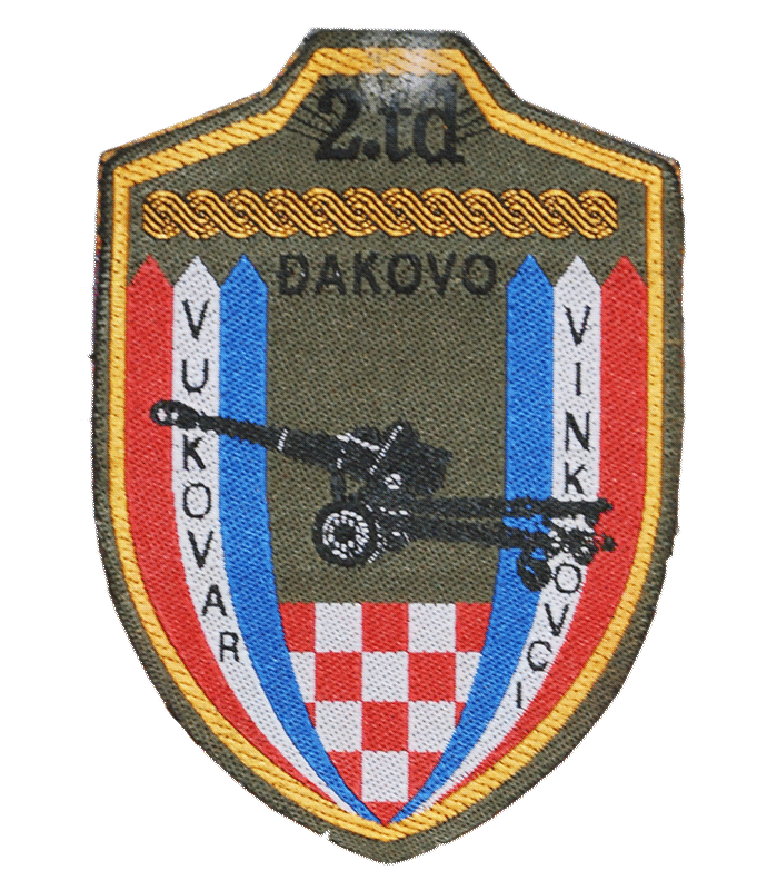 Vojna oznaka 2. topnički divizion HV - Vukovar, Vinkovci- Đakovo