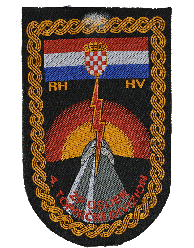 Vojna oznaka 4. topnički divizion HV - Osijek, Zborno područje Osijek