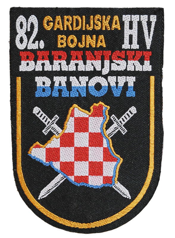 Vojna oznaka BARANJSKI BANOVI - 82. Gardijska bojna - Osijek