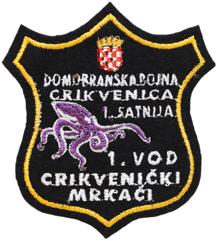 Vojna oznaka CRIKVENIČKI MRKAČI - 1. vod 1. satnije Domobranska bojna Crikvenica