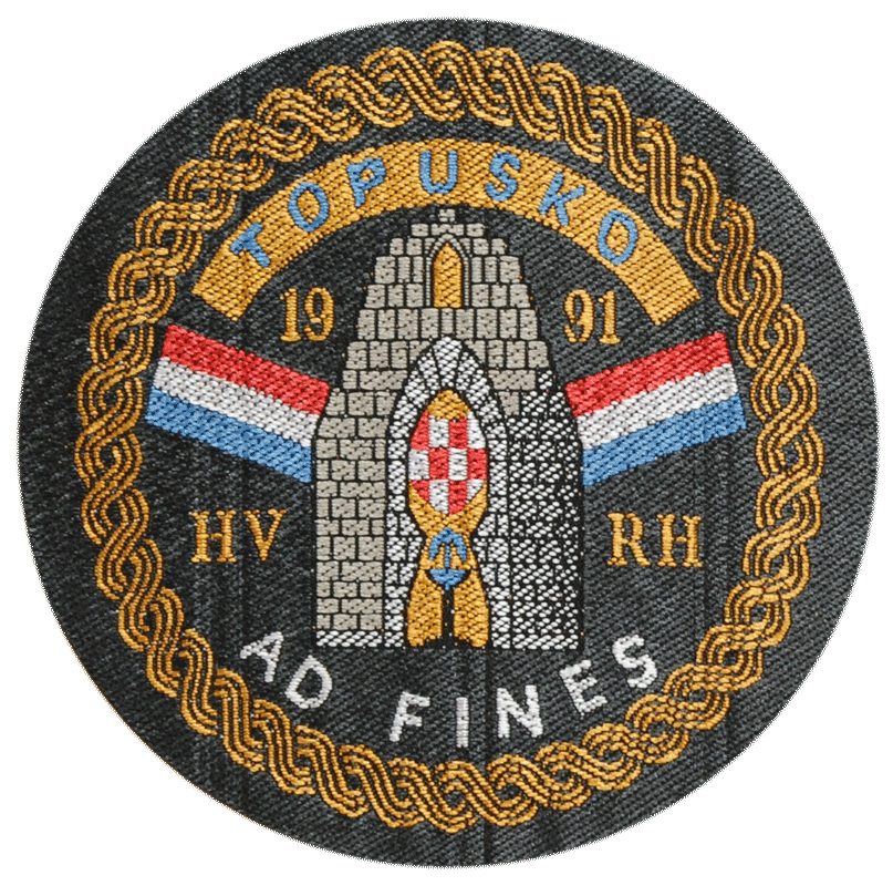Vojna oznaka AD FINES 1991. Samostalna satnija Topusko 1. domobranska pukovnija - Zagreb