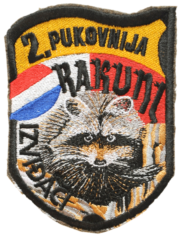 Vojna oznaka RAKUNI Izviđači 2. domobranske pukovnije HV - Zagreb