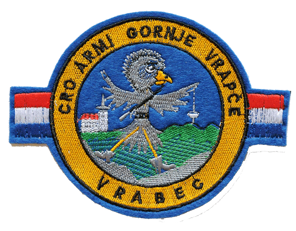 Vojna oznaka VRABAC - CRO ARMI GORNJE VRAPČE, dragovoljački vod, kasnije u 101. brigadi Zagreb