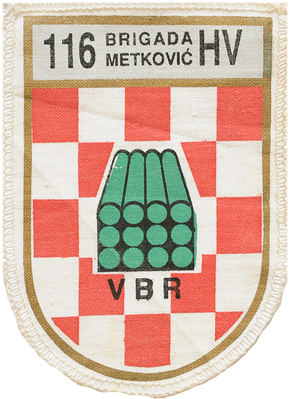 Vojna oznaka VBR - 116. brigade - Metković